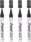 Black Paint Pen Permanent Marker Waterproof -4 Black paint markers,paint marker for Metal,Rocks,Wood,Plastic,Tire,Glass,Fabric,label,Medium Tip,Oil Based Markers Pens Permanent